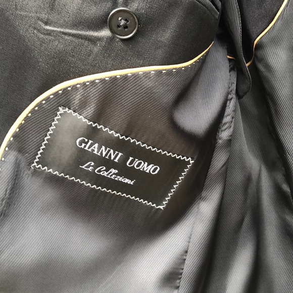 EUC Gianni Uomo Black Suit Size 40R - Picture 3 of 5